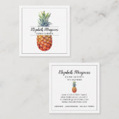 Carte De Visite Carré Élégant Planificateur D'Événements Et Traiteur D'A (Devant / Derrière)