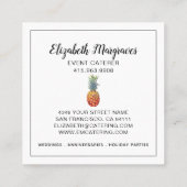 Carte De Visite Carré Élégant Planificateur D'Événements Et Traiteur D'A (Dos)