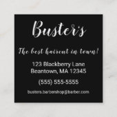 Carte De Visite Carré Élégant poteau en coiffure et Carré de la Couronne (Dos)