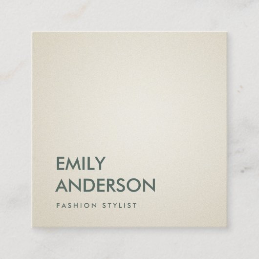 CARTE DE VISITE CARRÉ ÉLÉGANT PROFESSIONNEL D'ARGENT MINIMAL SIMPLE (Devant)