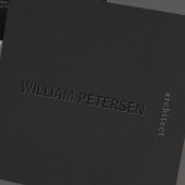 Carte De Visite Carré Élégant professionnel moderne mat noir et gris