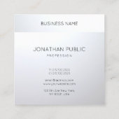 Carte De Visite Carré Elégant professionnel moderne Modèle d'apparence d (Dos)