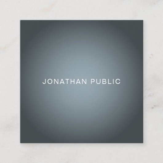 Carte De Visite Carré Élégant Professionnel Moderne Plain Sophistiqué (Devant)
