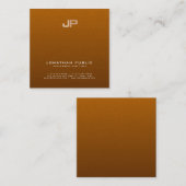 Carte De Visite Carré Elégant professionnel Monogram Pearl Finish Luxe (Devant / Derrière)