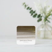 Carte De Visite Carré Elégant professionnel or aquarelle Abstrait (Debout devant)