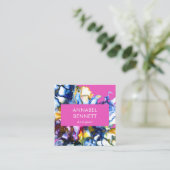 Carte De Visite Carré Élégant rose abstrait (Debout devant)