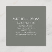 Carte De Visite Carré Élégant Rose Botanical Blush Professionnel (Dos)