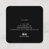 Carte De Visite Carré Elégant rose en cuivre ciseaux en or coiffeuse (Dos)