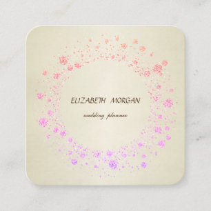 Carte De Visite Carré Élégant Simple Élégant, Confettis