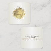 Carte De Visite Carré Élégant Simple ,Faux Or (Devant / Derrière)