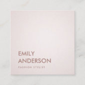 CARTE DE VISITE CARRÉ ÉLÉGANT SIMPLE ROSE ROSE ROSE ROSE ROSE PROFESSION (Devant)