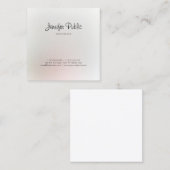 Carte De Visite Carré Élégant tendance Design moderne professionnel élég (Devant / Derrière)