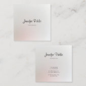 Carte De Visite Carré Élégant tendance moderne créative Plain Profession (Devant / Derrière)