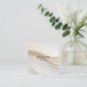 Carte De Visite Carré Elégant, vagues, salon, (Debout devant)