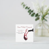 Carte De Visite Carré Élégant vin rouge Vignoble vignoble (Debout devant)