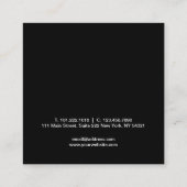 Carte De Visite Carré Élégant violet moderne et à l'aquarelle de menthe (Dos)