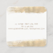 Carte De Visite Carré Élégante Brosse, Fleurs Bourgogne (Dos)