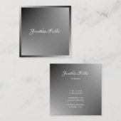 Carte De Visite Carré Élégante calligraphie Nom du script Modèle moderne (Devant / Derrière)