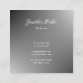 Carte De Visite Carré Élégante calligraphie Nom du script Modèle moderne (Dos)