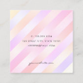 Carte De Visite Carré Elégante coiffure rayée de ciseaux holographiques (Dos)