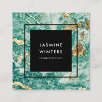 Elégante couleur or chic feuille d'or turquoise ma