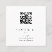 Carte De Visite Carré Elégante couleur or noir moderne (Dos)