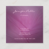 Carte De Visite Carré Élégante écriture manuscrite moderne Nom Modèle vi (Dos)