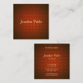 Carte De Visite Carré Élégante écriture manuscrite Nom Texte Modèle Roug (Devant / Derrière)