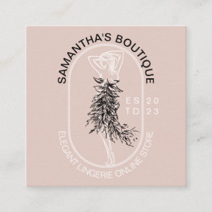 Carte De Visite Carré Élégante Fille Sous-vêtements Feminine Lingerie Mo
