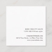 Carte De Visite Carré Elégante gamme de cheveux gris-noir moderne (Dos)