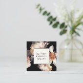 Carte De Visite Carré Élégante industrie florale féminine (Debout devant)