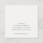 Carte De Visite Carré Élégante Machine à coudre gris-blanc (Dos)