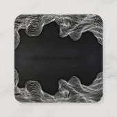 Carte De Visite Carré elegante nego con notas musicales (Dos)