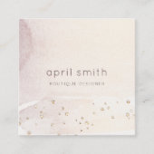 Carte De Visite Carré Elégante Parties scintillant Abstraite d'aquarelle (Devant)