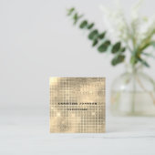 Carte De Visite Carré élégante séquence en or FAUX (Debout devant)