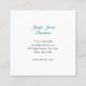 Carte De Visite Carré Élégants Feuilles d'Eucalyptus (Dos)