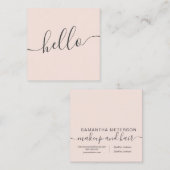 Carte De Visite Carré Élégants professionnels modernes rougissent rose (Devant / Derrière)