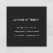 Carte De Visite Carré Élément Carré en bois rustique (Dos)