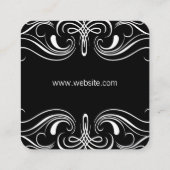 Carte De Visite Carré Eléments fantaisie / Bleu bébé (Dos)