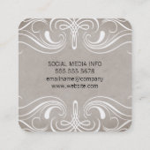 Carte De Visite Carré Éléments soignés (Dos)