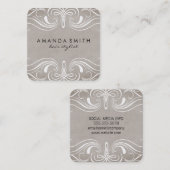 Carte De Visite Carré Éléments soignés (Devant / Derrière)