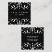 Carte De Visite Carré Éléments soignés (Devant / Derrière)