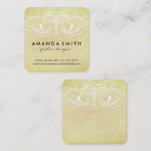 Carte De Visite Carré Éléments soignés (Devant / Derrière)