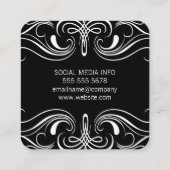 Carte De Visite Carré Éléments soignés | Variation (Dos)