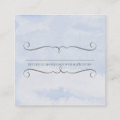 Carte De Visite Carré Éléphant bleu de maman de tombola de (Dos)