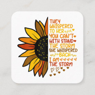 Carte De Visite Carré Elle S'Est Déchiré En Retour Je Suis La Tempête Dr