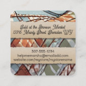 Carte De Visite Carré Emballage de couture couturière couturière (Dos)