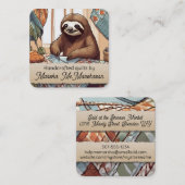 Carte De Visite Carré Emballage de couture couturière couturière (Devant / Derrière)