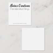 Carte De Visite Carré Emballage simple d'affichage noir et blanc (Devant / Derrière)