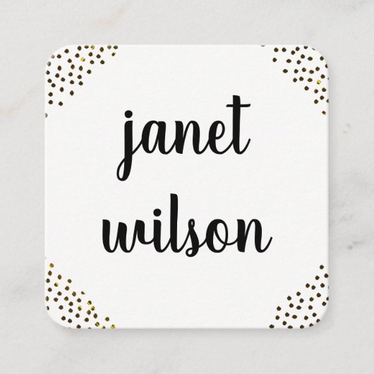 Carte De Visite Carré Embellissements Chic Repérés (Devant)